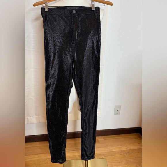 NWOT Topshop Black Metallic Leggings | Pants - Picture 6 of 9